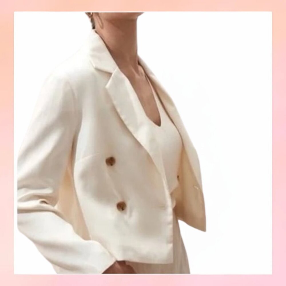 Banana Republic Blazer Suit Long Sleeve Women’s -Size 14 - Picture 6 of 7